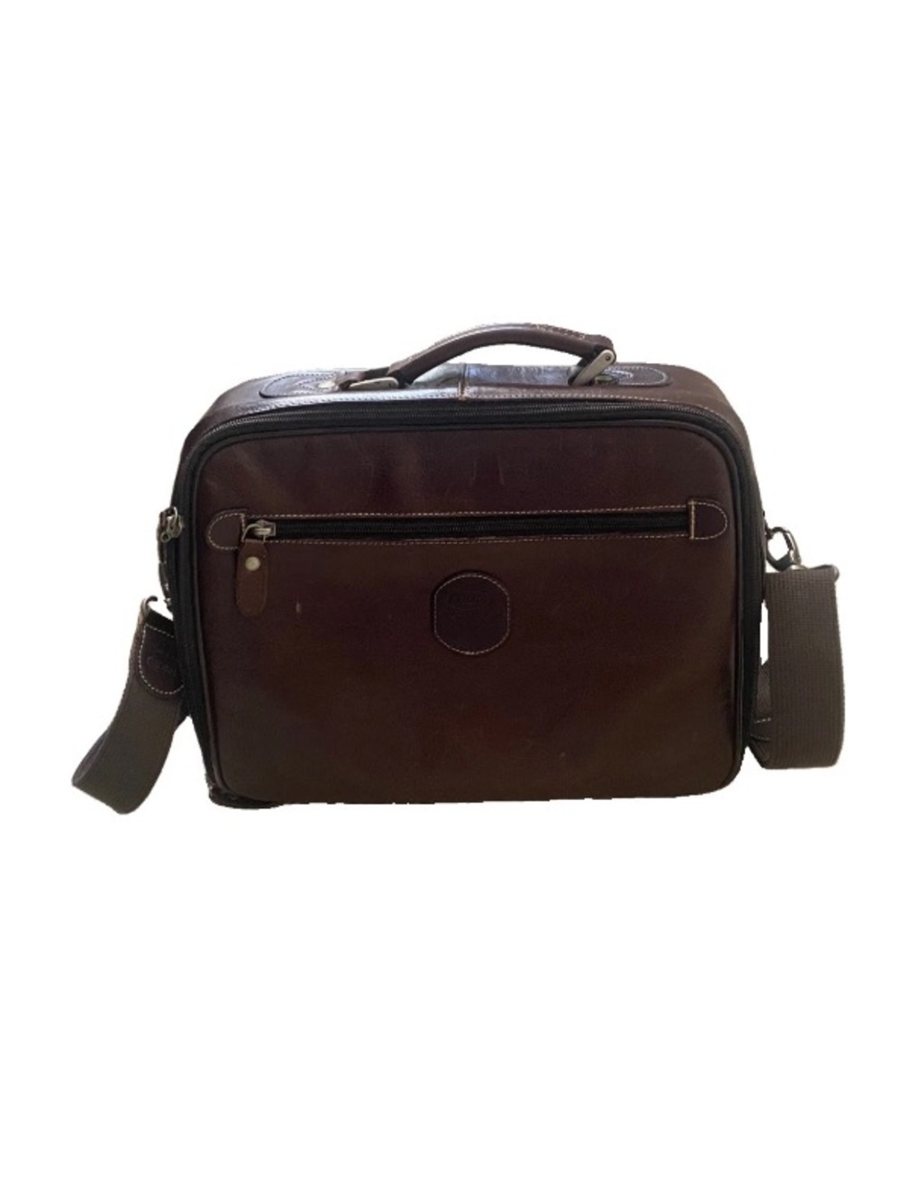 BRIC’S | Leather Carry On Overnight Laptop Bag Crossbody Soft Leather Aprox 14”